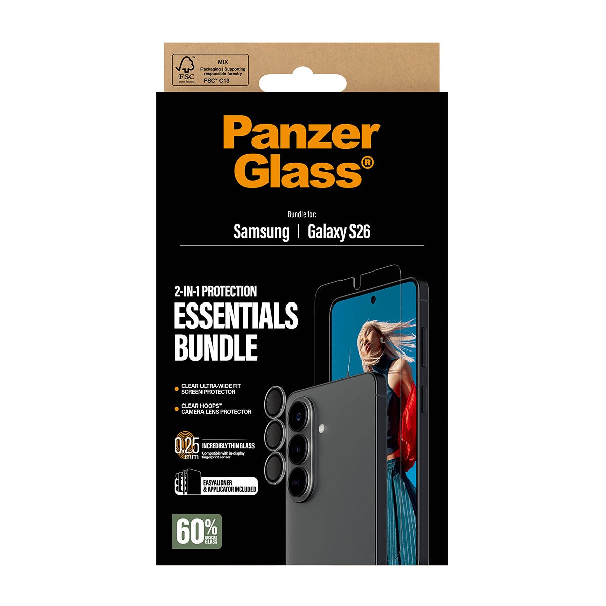 PanzerGlass® Hoops® 2-in-1 Set Samsung Galaxy S26 | Ultra-Wide Fit